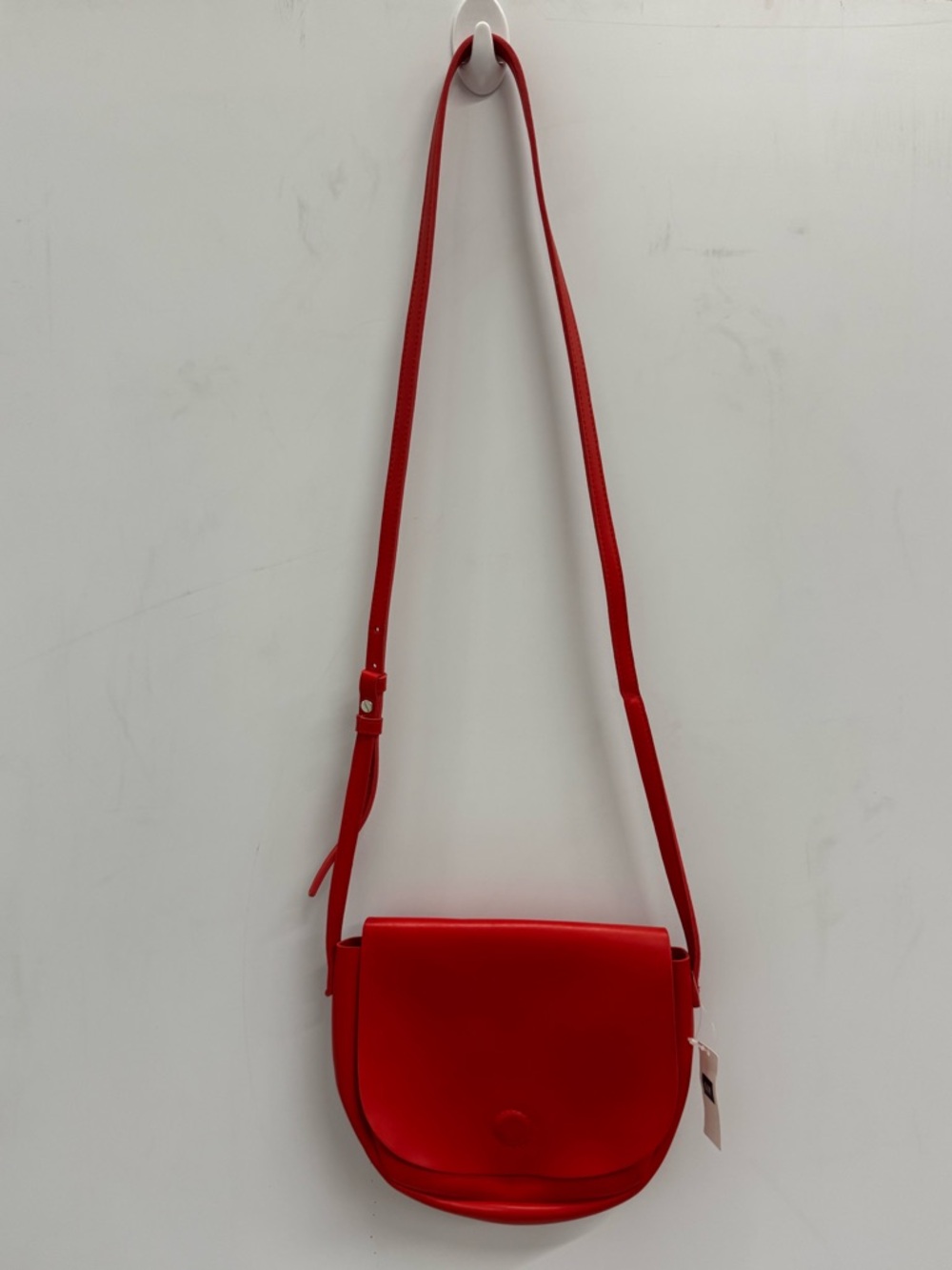 NWT GAP Red Crossbody Saddle Bag Minimal Synthetic Leather Shoulder Purse